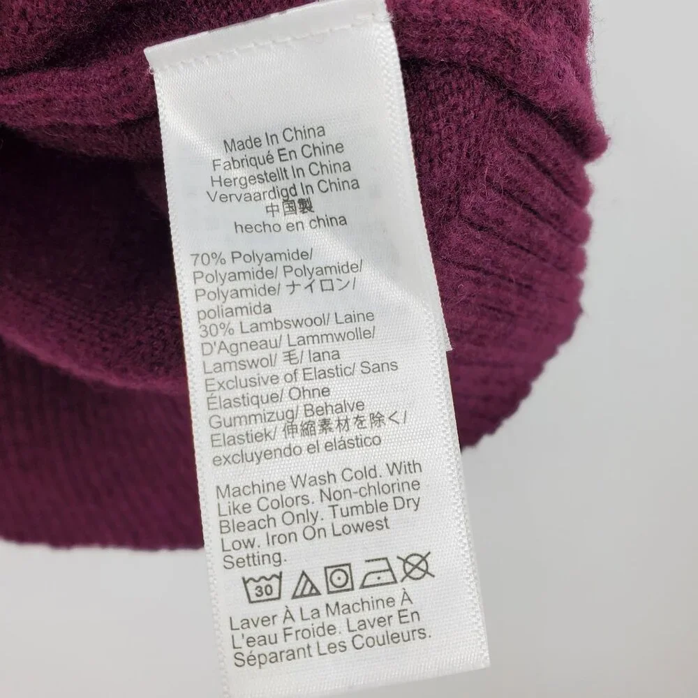J. Crew Lambswool Blend Maroon Crewneck Pullover Long Sleeve Sweater‎ XL